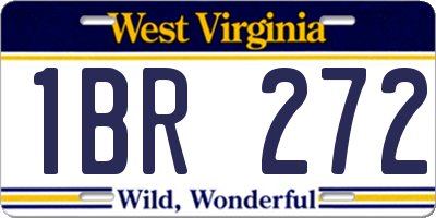 WV license plate 1BR272