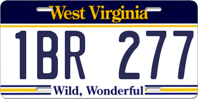 WV license plate 1BR277
