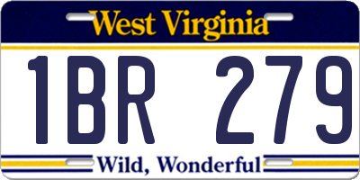 WV license plate 1BR279