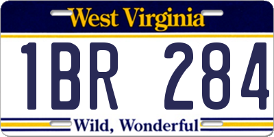 WV license plate 1BR284