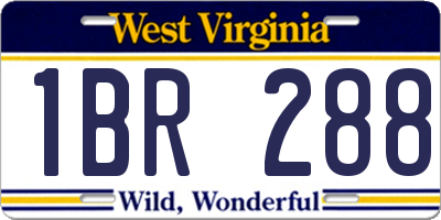 WV license plate 1BR288