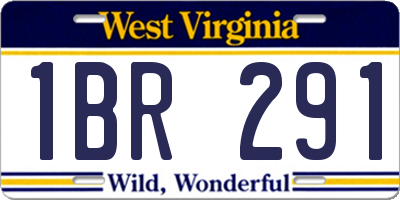 WV license plate 1BR291