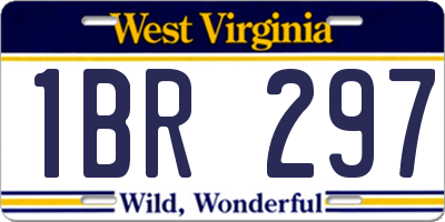 WV license plate 1BR297