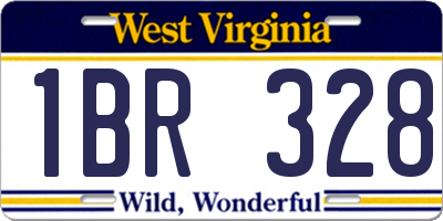 WV license plate 1BR328