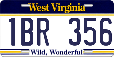 WV license plate 1BR356