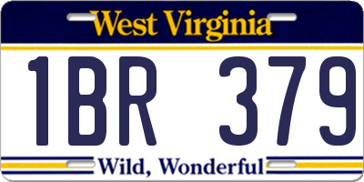 WV license plate 1BR379