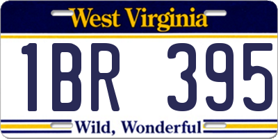 WV license plate 1BR395