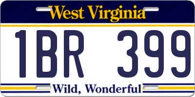 WV license plate 1BR399