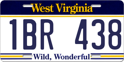 WV license plate 1BR438