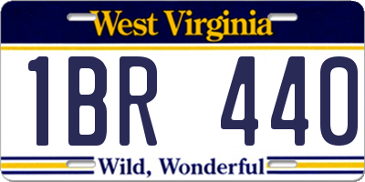 WV license plate 1BR440