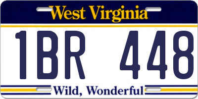 WV license plate 1BR448