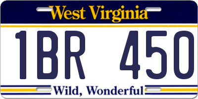 WV license plate 1BR450