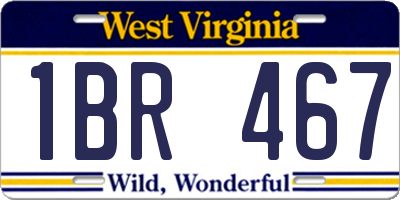 WV license plate 1BR467