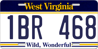 WV license plate 1BR468
