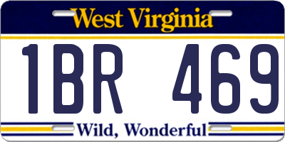 WV license plate 1BR469