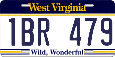 WV license plate 1BR479