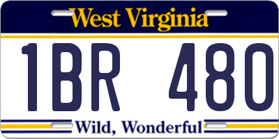 WV license plate 1BR480
