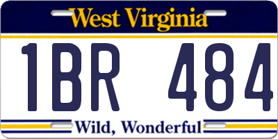 WV license plate 1BR484