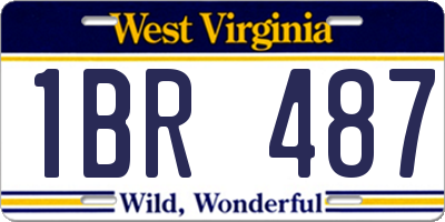 WV license plate 1BR487