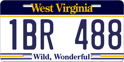 WV license plate 1BR488
