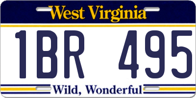 WV license plate 1BR495