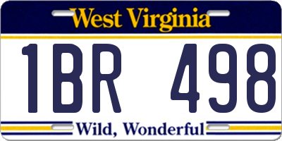 WV license plate 1BR498