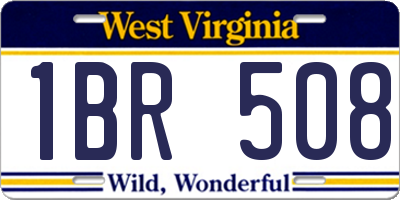 WV license plate 1BR508