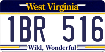 WV license plate 1BR516