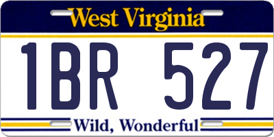 WV license plate 1BR527