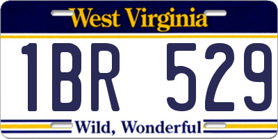 WV license plate 1BR529