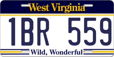 WV license plate 1BR559