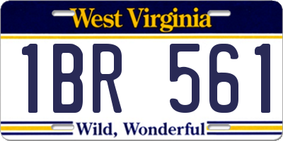 WV license plate 1BR561