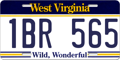WV license plate 1BR565
