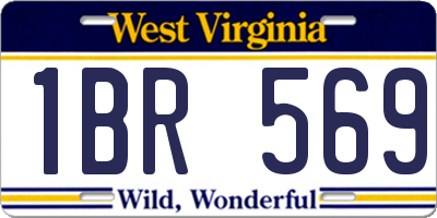WV license plate 1BR569