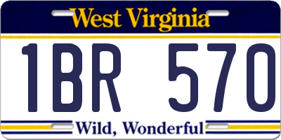 WV license plate 1BR570