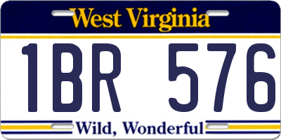 WV license plate 1BR576