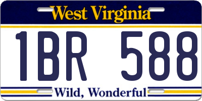 WV license plate 1BR588
