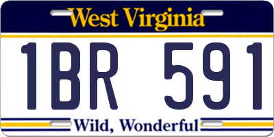 WV license plate 1BR591