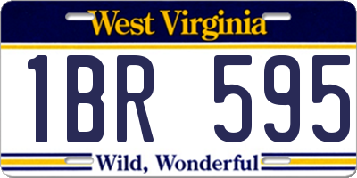 WV license plate 1BR595