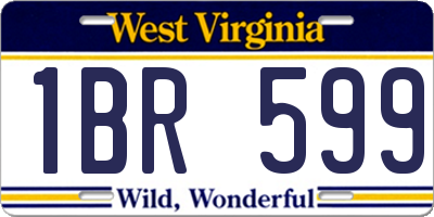 WV license plate 1BR599