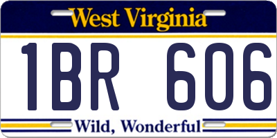 WV license plate 1BR606