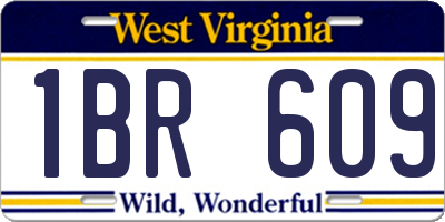 WV license plate 1BR609