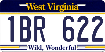 WV license plate 1BR622