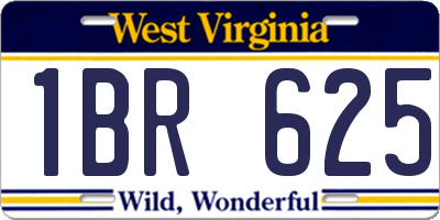 WV license plate 1BR625