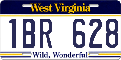 WV license plate 1BR628