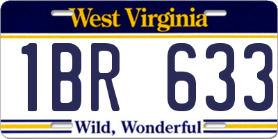 WV license plate 1BR633