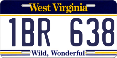 WV license plate 1BR638
