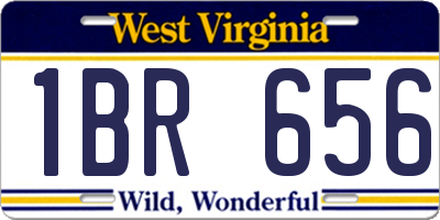WV license plate 1BR656