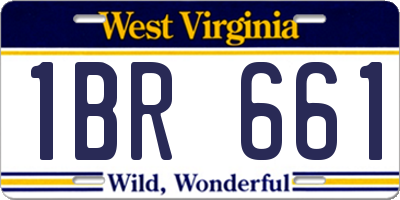 WV license plate 1BR661