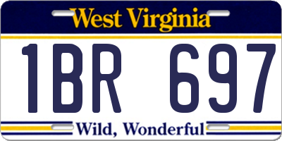 WV license plate 1BR697